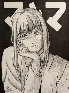 Makima (9x12 Ink, 2025)